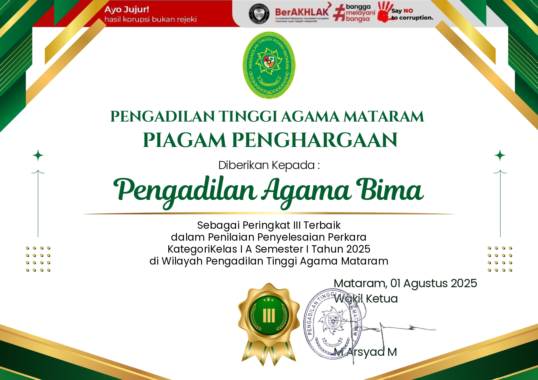 PA BIMA 3 Penilaian Penyelesaian Perkara page 0001